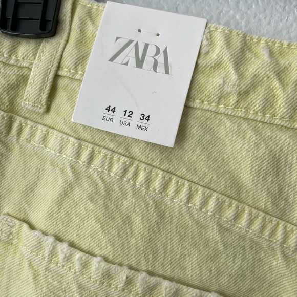 Zara High Waist Yellow Shorts - Picture 6 of 10